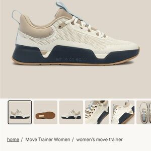 While on Earth Women's Athletic Sneakers in Cream and Navy